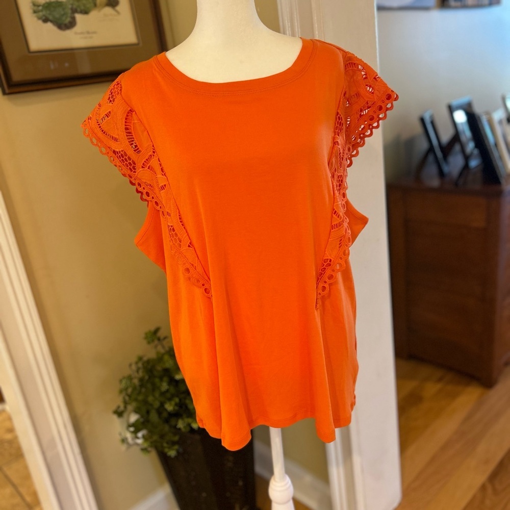 NWT Philosophy Woman Sleeveless Lace Sleeve Women's Top